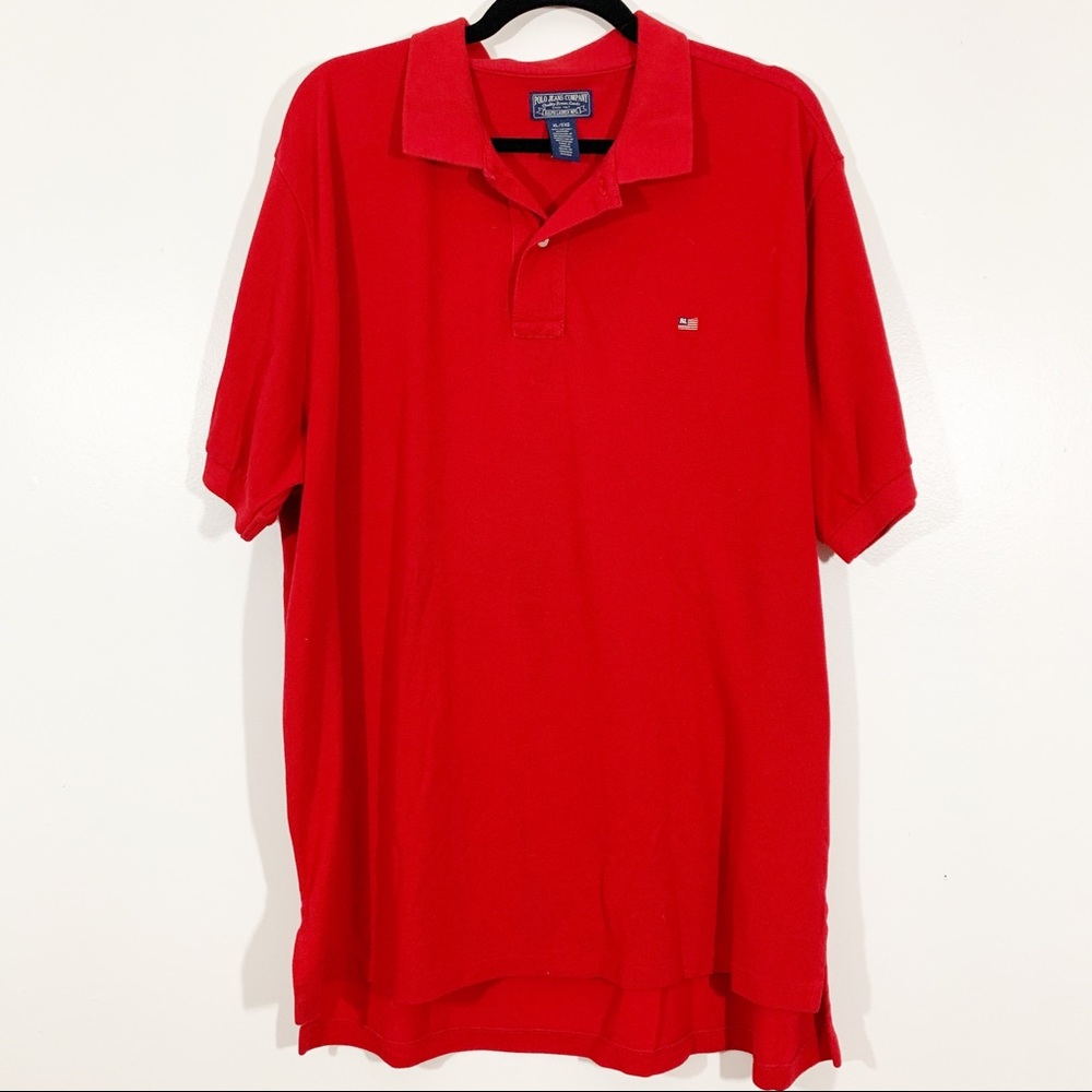 Polo Ralph Lauren XL Red Short Sleeve Polo Flag